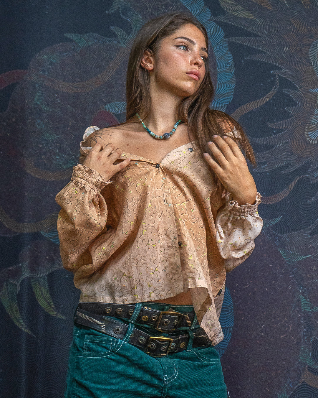 Shirt Woman Longsleeve Frufru / Bio Farms Bamboo - REBIRTH OF IKARO Whitesands